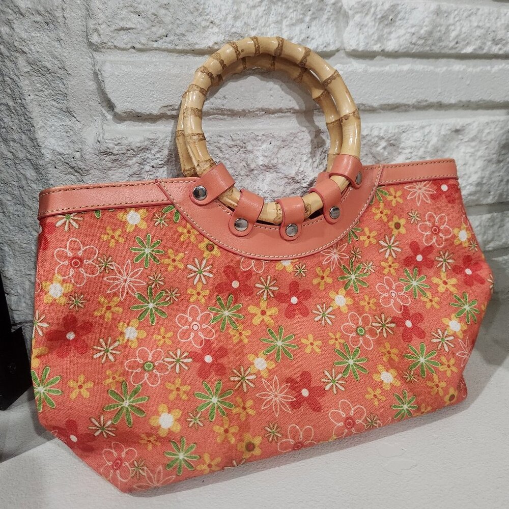 Bamboo handle purse